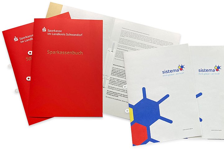 Vertriebsmappe sistema und Mappe Sparkasse